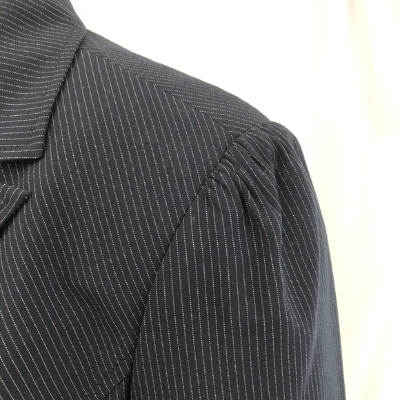 Apt.9 Black Blazer Jacket White Pinstripe 3 Button front Size 16 NWOT - Picture 7 of 13